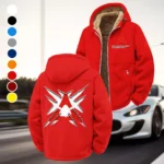 Muscle Sedan Winter Fleece Jacket, Ski & Snowboard Mid-Layer HVN1450DC - Red