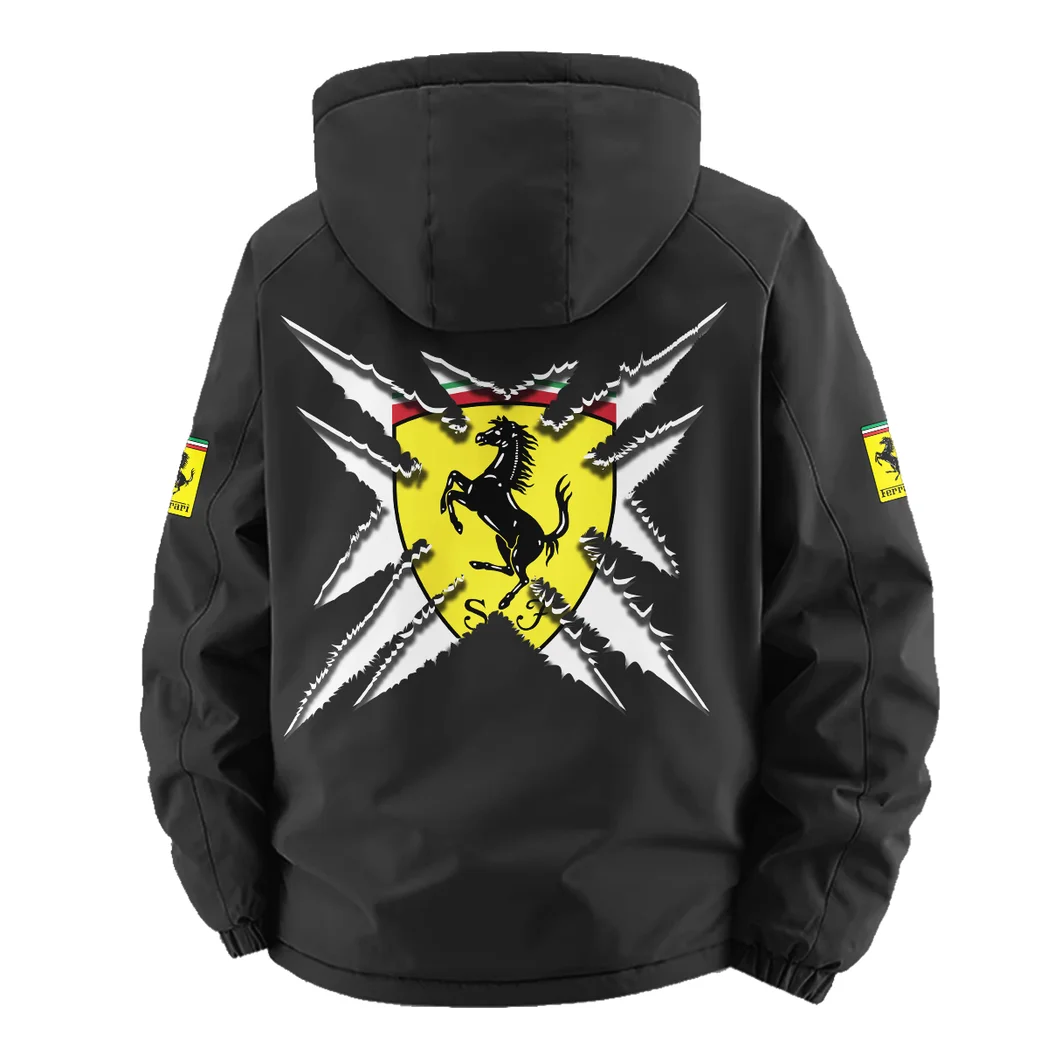 Luxury Speedster Fleece Windbreaker Jacket, Outdoor Activity Defense HVN1450FE - Black - Image 4