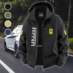 Luxury Speedster Fleece Windbreaker Jacket, Outdoor Activity Defense HVN1450FE - Black