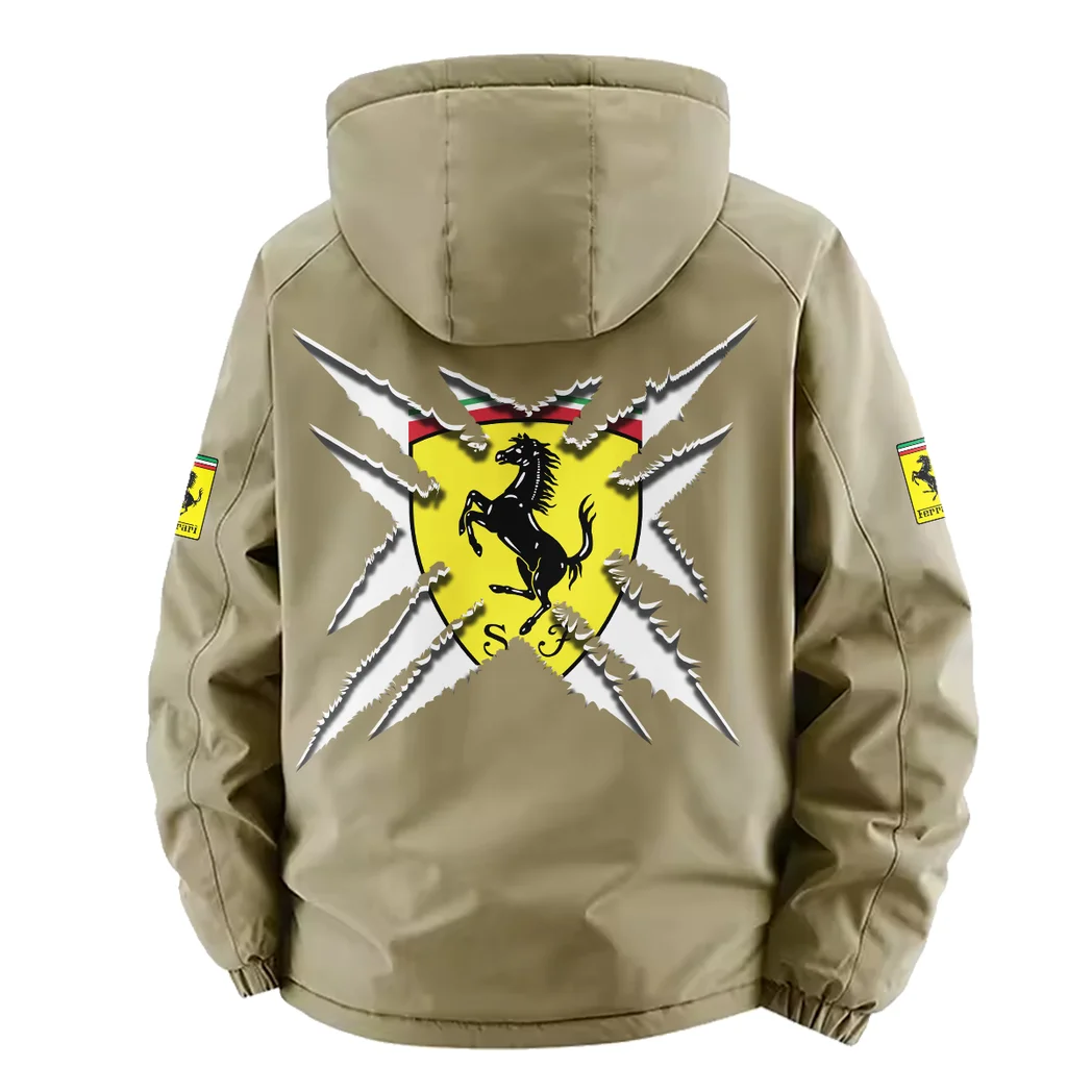 Luxury Speedster Fleece Windbreaker Jacket, Outdoor Activity Defense HVN1450FE - Khaki - Image 4