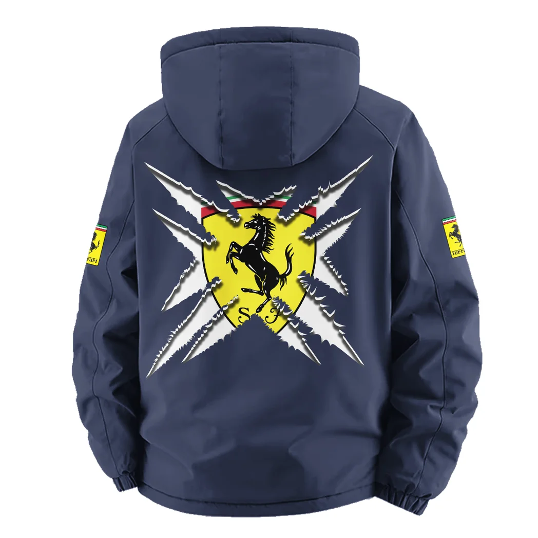 Luxury Speedster Fleece Windbreaker Jacket, Outdoor Activity Defense HVN1450FE - Navy - Image 4