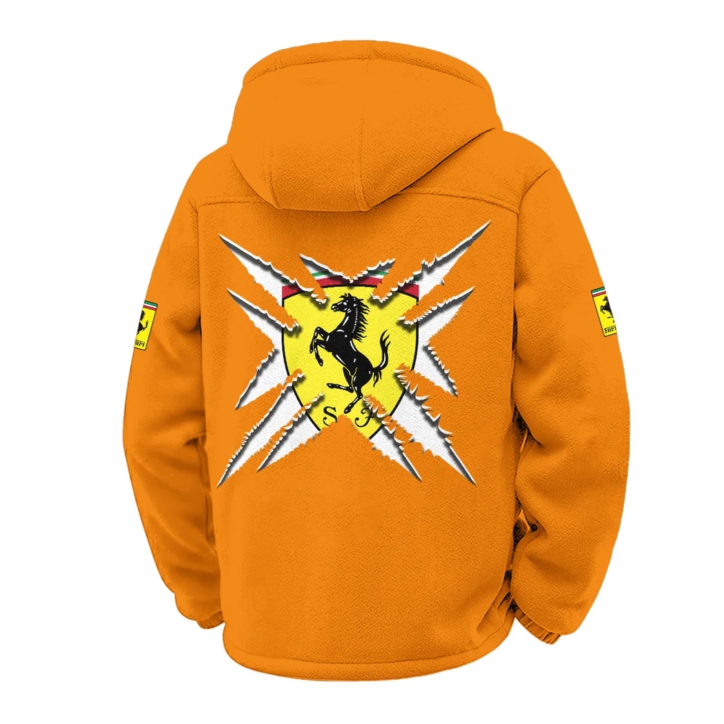 Luxury Speedster Winter Fleece Jacket, Winter Endurance Jacket HVN1450FE - Orange - Image 3
