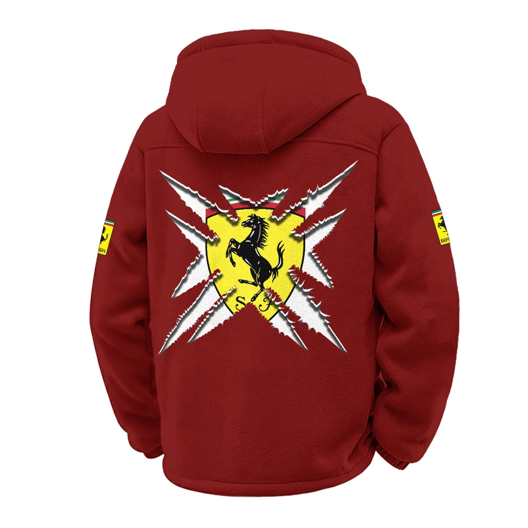 Luxury Speedster Winter Fleece Jacket, Winter Endurance Jacket HVN1450FE - Wine - Image 3