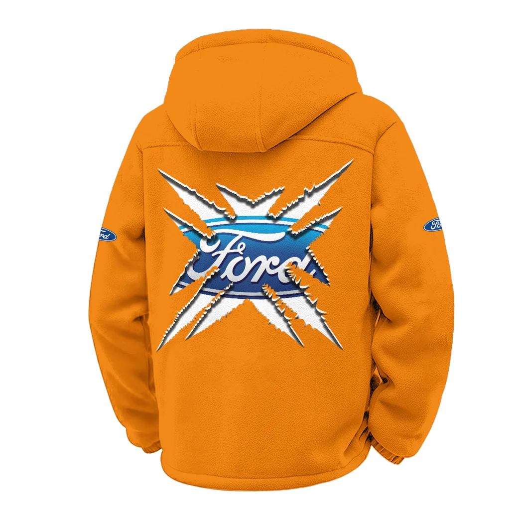 Pickup Legend Winter Fleece Jacket, Heavyweight Plush Fleece HVN1450FO - Orange - Image 3