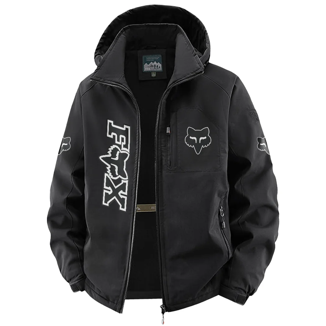 Rider Equipment Fleece Windbreaker Jacket, Brushed Fleece Wind-Resist Layer HVN1450FR - Black - Image 2