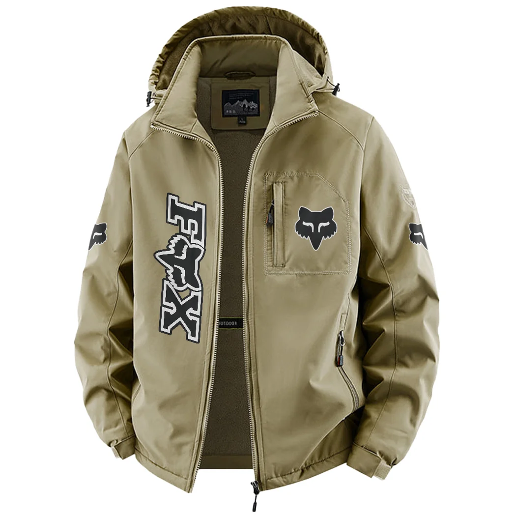 Rider Equipment Fleece Windbreaker Jacket, Brushed Fleece Wind-Resist Layer HVN1450FR - Khaki - Image 2