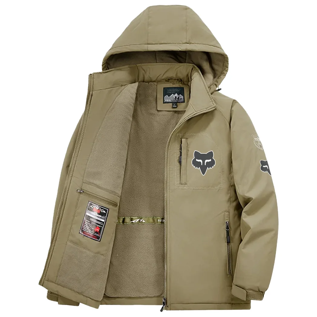 Rider Equipment Fleece Windbreaker Jacket, Brushed Fleece Wind-Resist Layer HVN1450FR - Khaki - Image 3