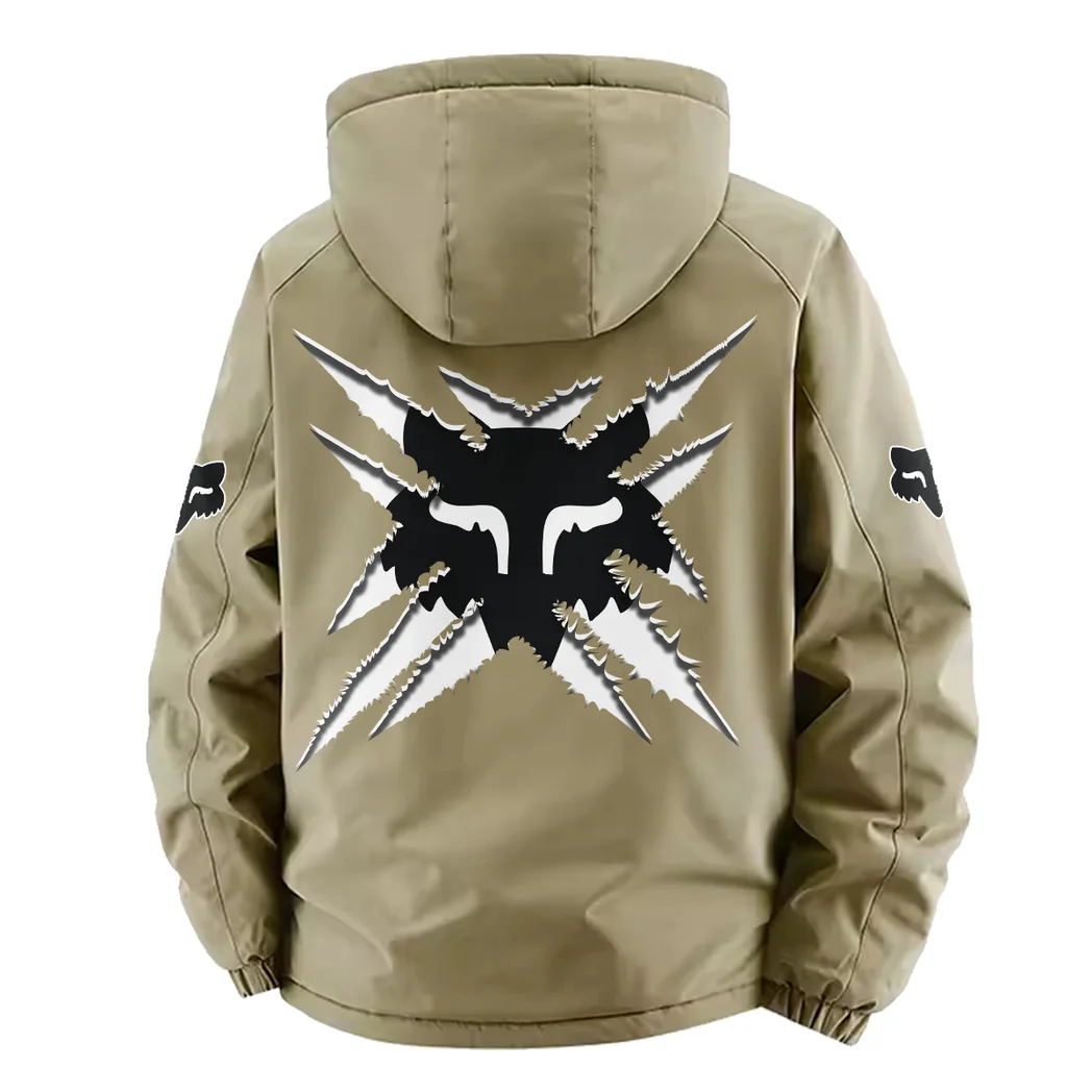Rider Equipment Fleece Windbreaker Jacket, Brushed Fleece Wind-Resist Layer HVN1450FR - Khaki - Image 4