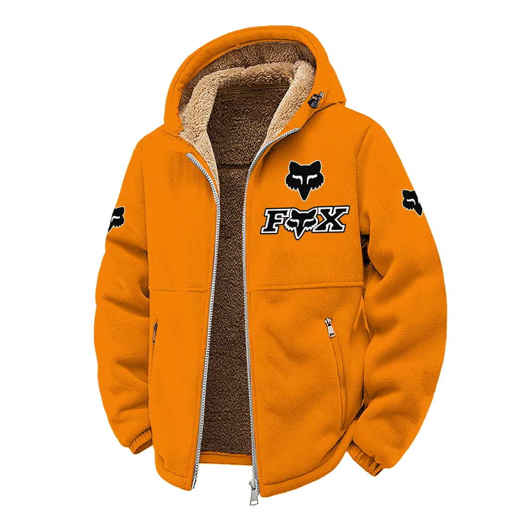 Rider Equipment Winter Fleece Jacket, Brushed Interior Winter Fleece HVN1450FR - Orange - Image 2