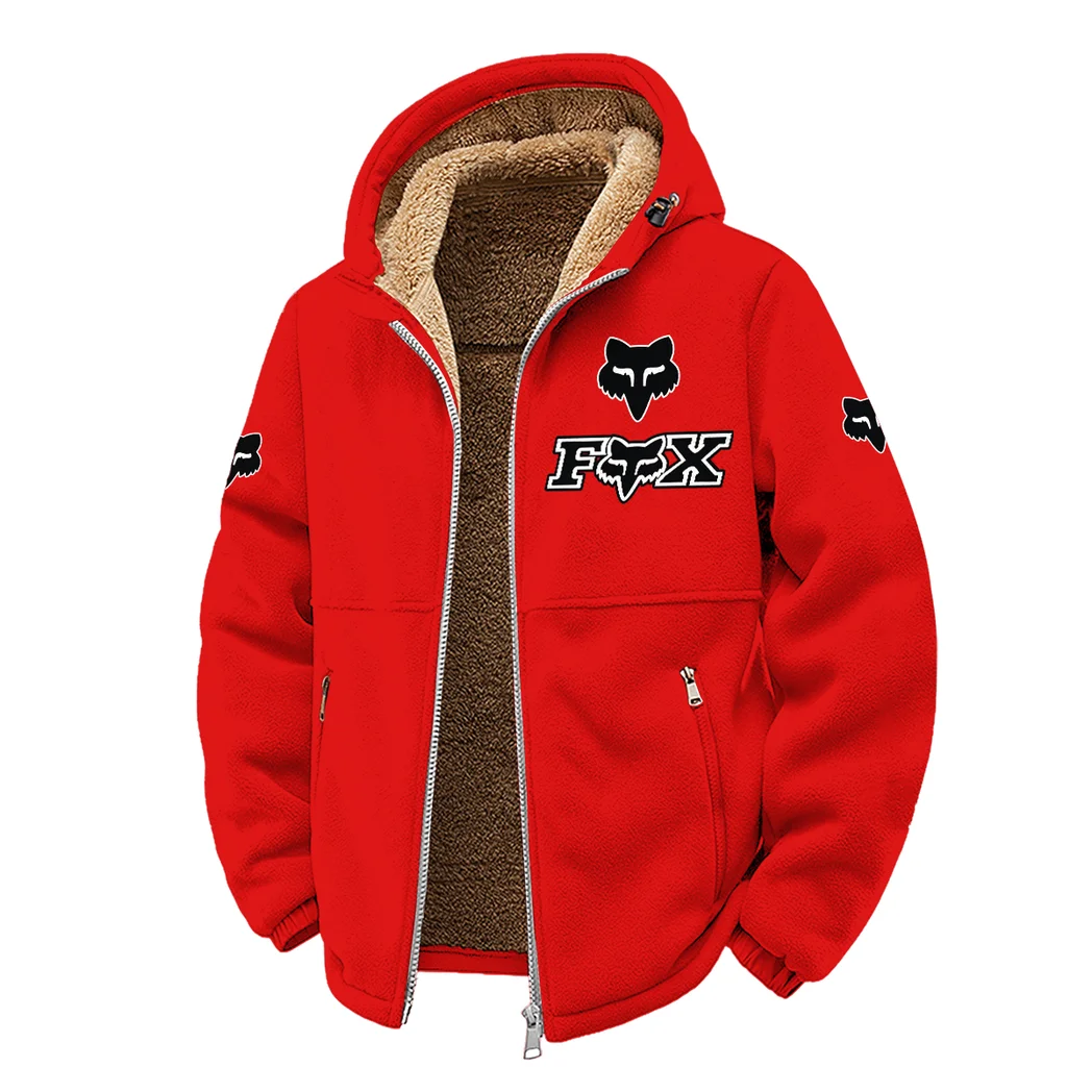 Rider Equipment Winter Fleece Jacket, Brushed Interior Winter Fleece HVN1450FR - Red - Image 2