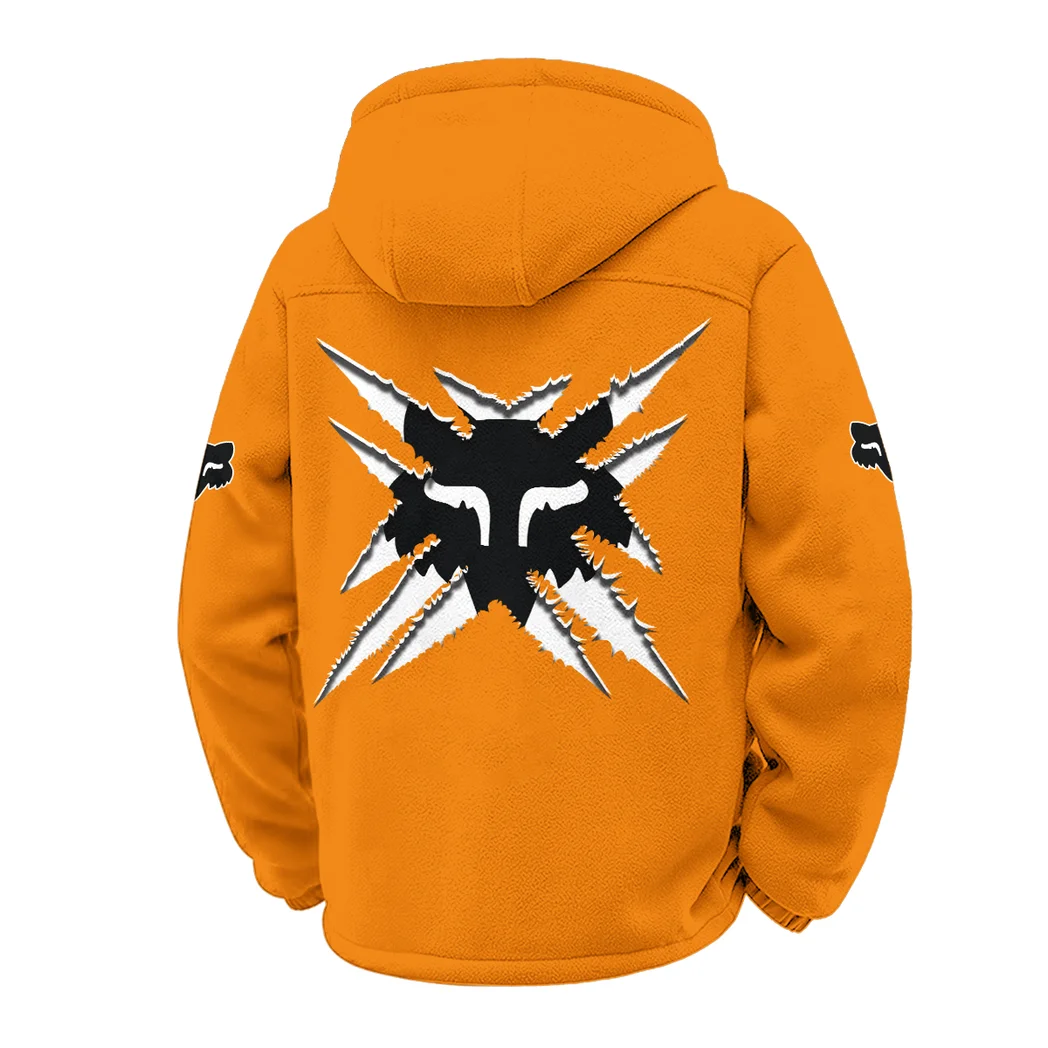 Rider Equipment Winter Fleece Jacket, Brushed Interior Winter Fleece HVN1450FR - Orange - Image 3