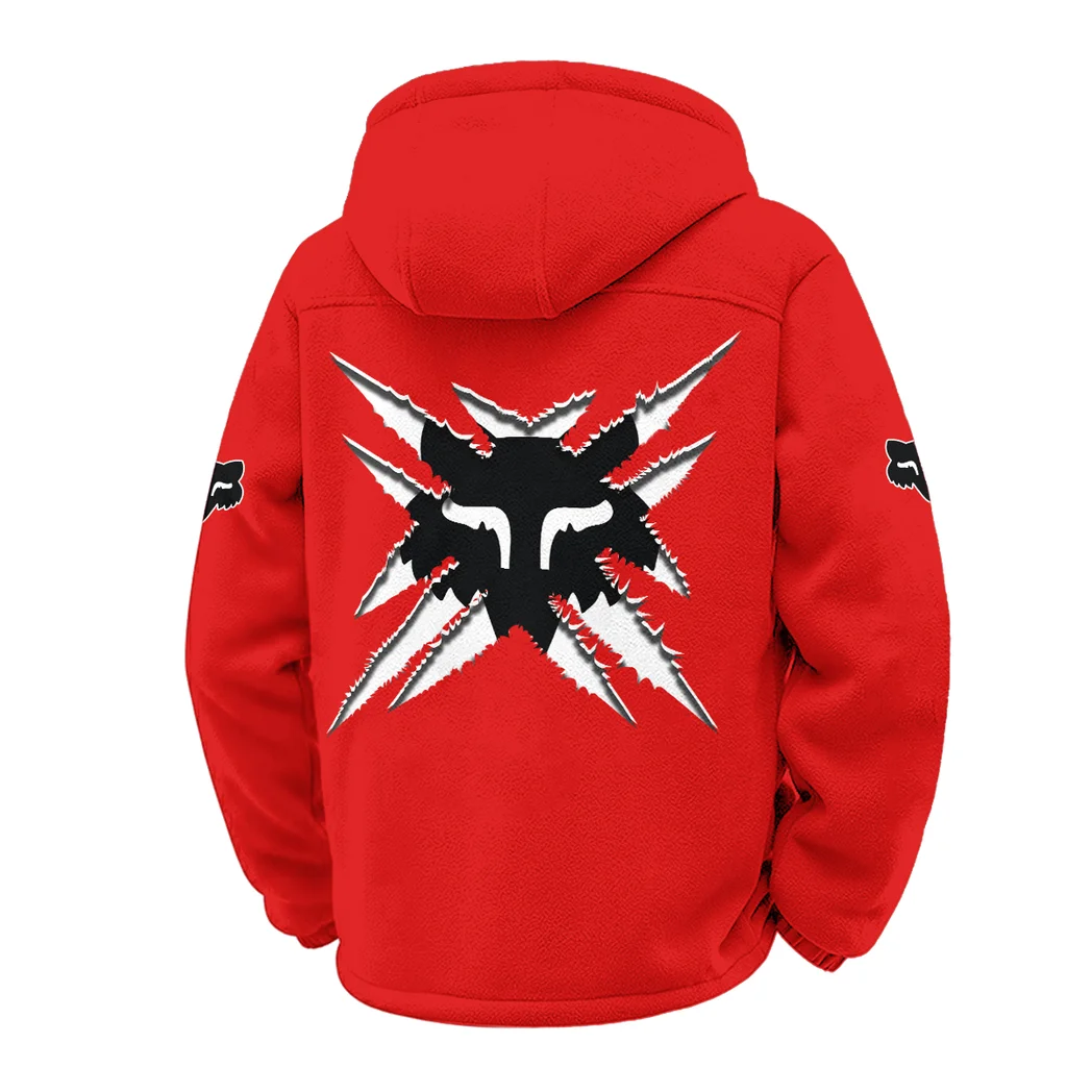 Rider Equipment Winter Fleece Jacket, Brushed Interior Winter Fleece HVN1450FR - Red - Image 3