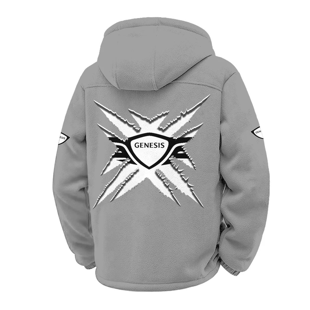 Elite Road Vehicle Winter Fleece Jacket, Luxe Microfleece Pullover HVN1450GE - Grey - Image 3