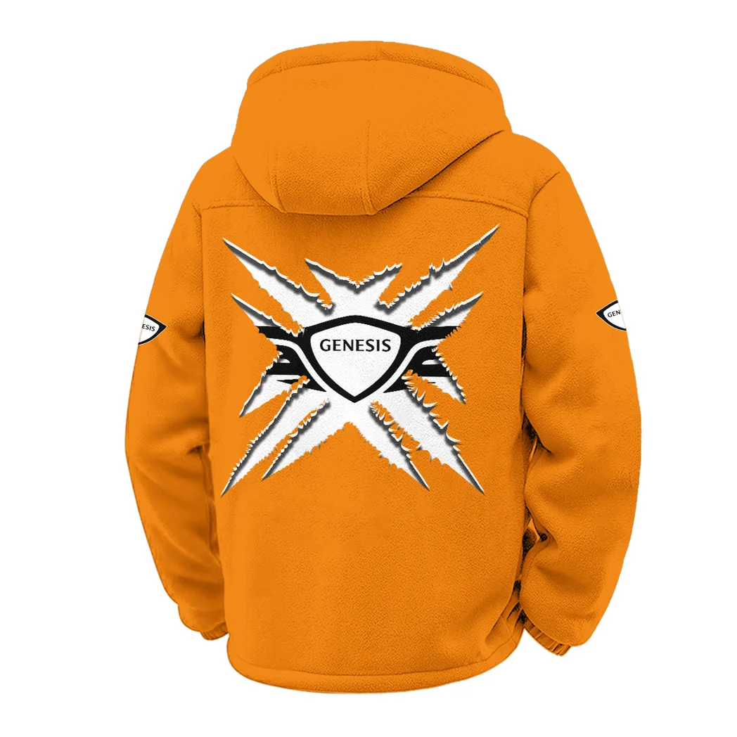 Elite Road Vehicle Winter Fleece Jacket, Luxe Microfleece Pullover HVN1450GE - Orange - Image 3