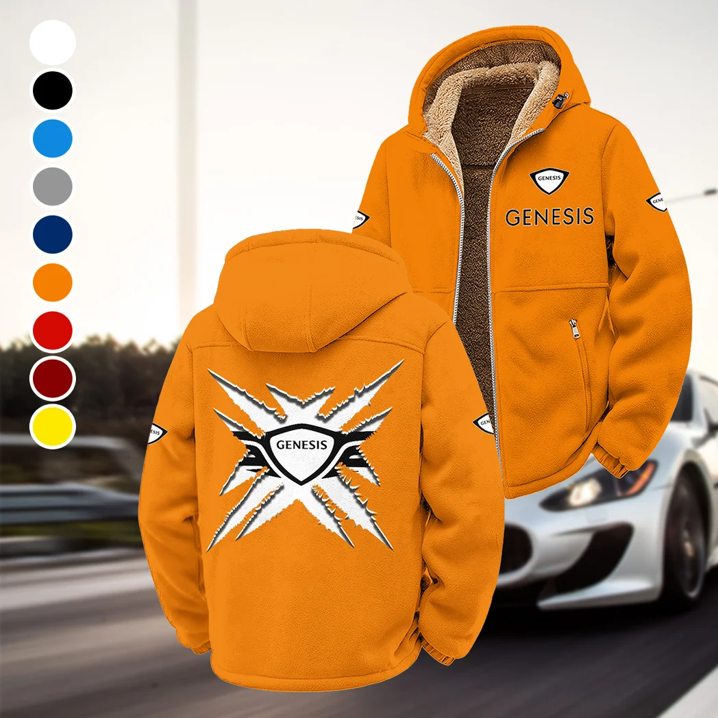 Elite Road Vehicle Winter Fleece Jacket, Luxe Microfleece Pullover HVN1450GE - Orange