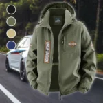 Chopper Style Fleece Windbreaker Jacket, Premium Bonded Fleece HVN1450HD - Green