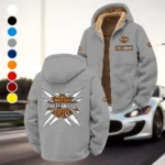 Chopper Style Winter Fleece Jacket, Warm Core Loft Fleece HVN1450HD - Grey