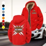 Chopper Style Winter Fleece Jacket, Warm Core Loft Fleece HVN1450HD - Red