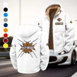 Chopper Style Winter Fleece Jacket, Warm Core Loft Fleece HVN1450HD - White