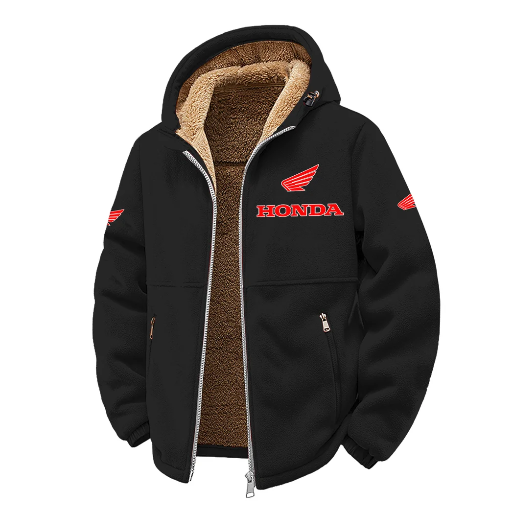 American Retro Vehicle Winter Fleece Jacket, Breathable Winter Comfort HVN1450HG - Black - Image 2