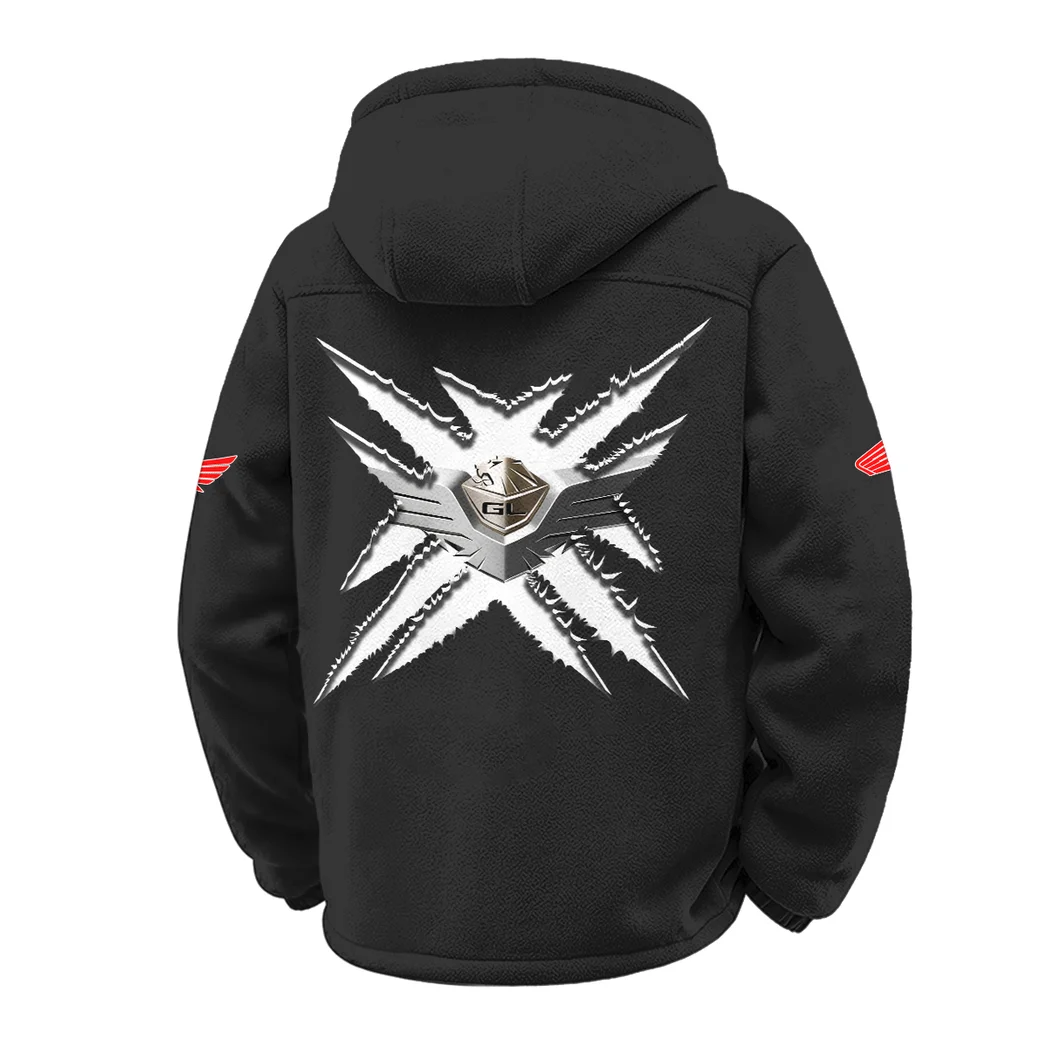 American Retro Vehicle Winter Fleece Jacket, Breathable Winter Comfort HVN1450HG - Black - Image 3