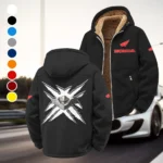 American Retro Vehicle Winter Fleece Jacket, Breathable Winter Comfort HVN1450HG - Black