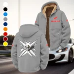 American Retro Vehicle Winter Fleece Jacket, Breathable Winter Comfort HVN1450HG - Grey