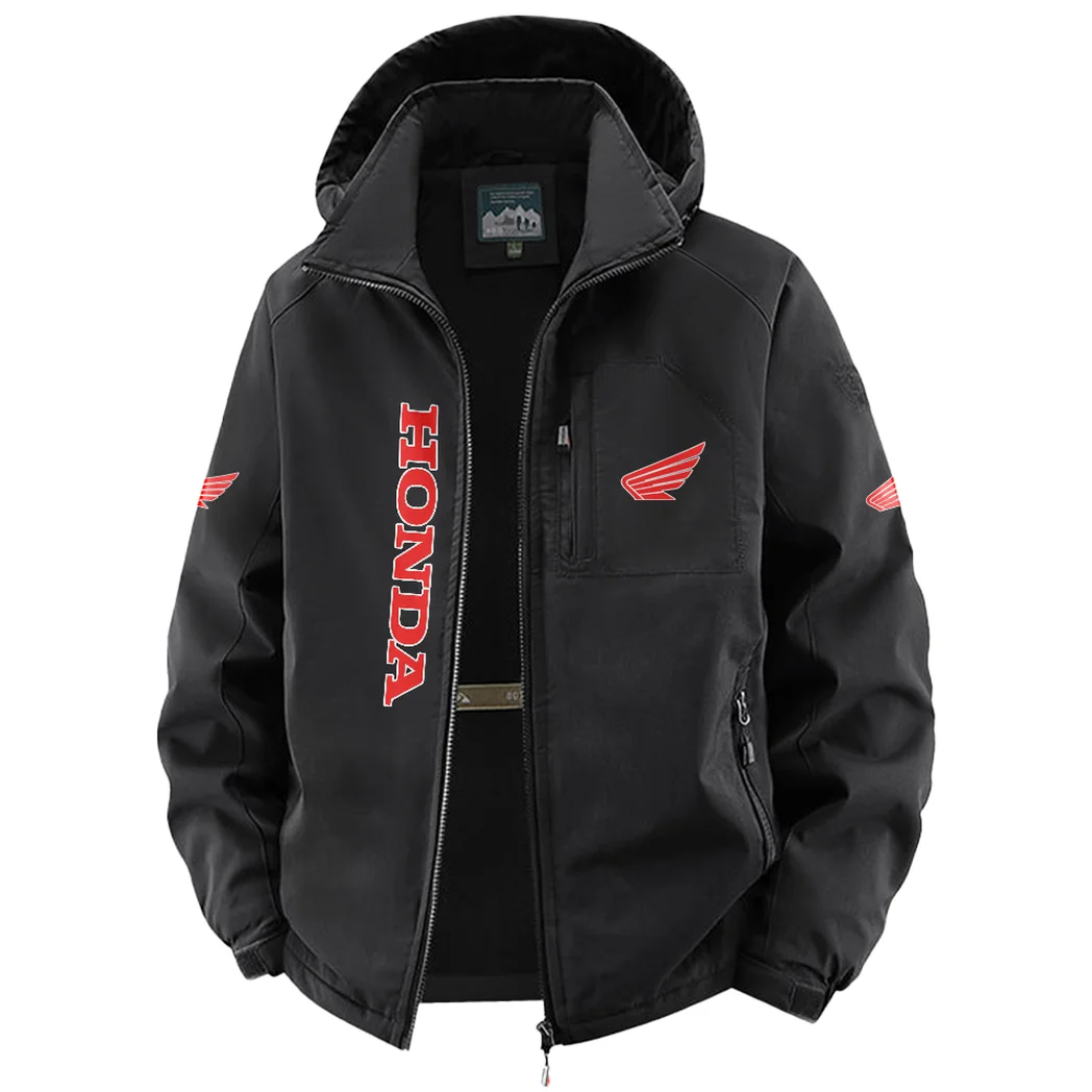 Scooter Fleece Windbreaker Jacket, High-Density Windproof Fleece HVN1450HM - Black - Image 2