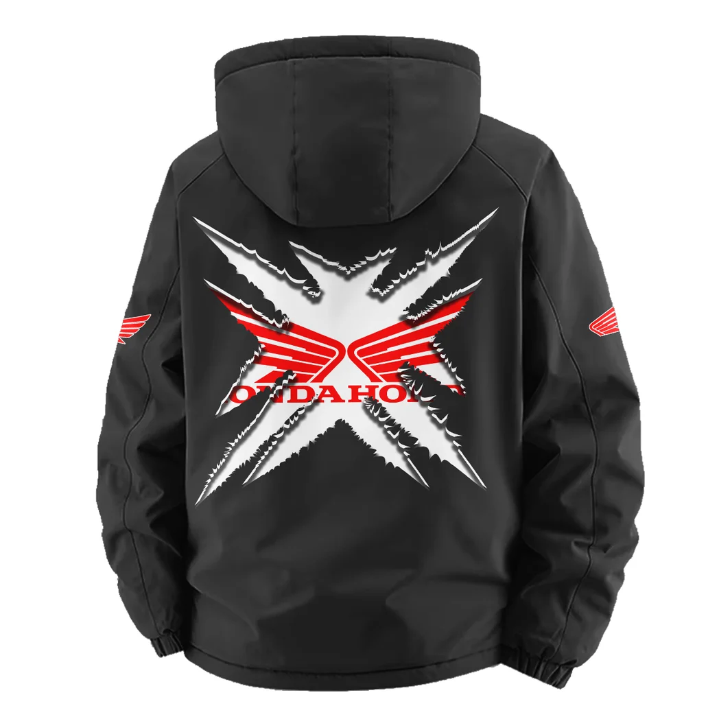 Scooter Fleece Windbreaker Jacket, High-Density Windproof Fleece HVN1450HM - Black - Image 4