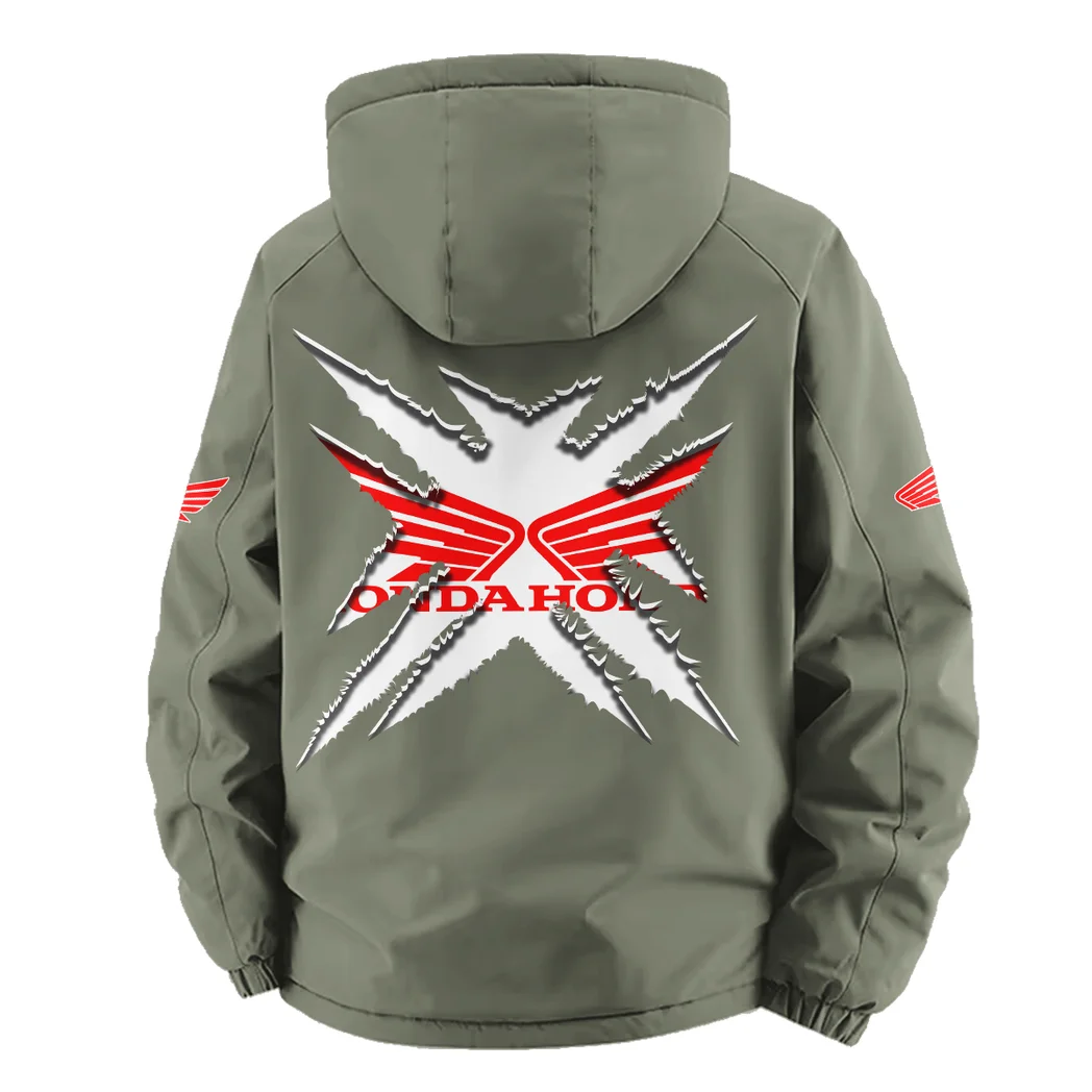 Scooter Fleece Windbreaker Jacket, High-Density Windproof Fleece HVN1450HM - Green - Image 4