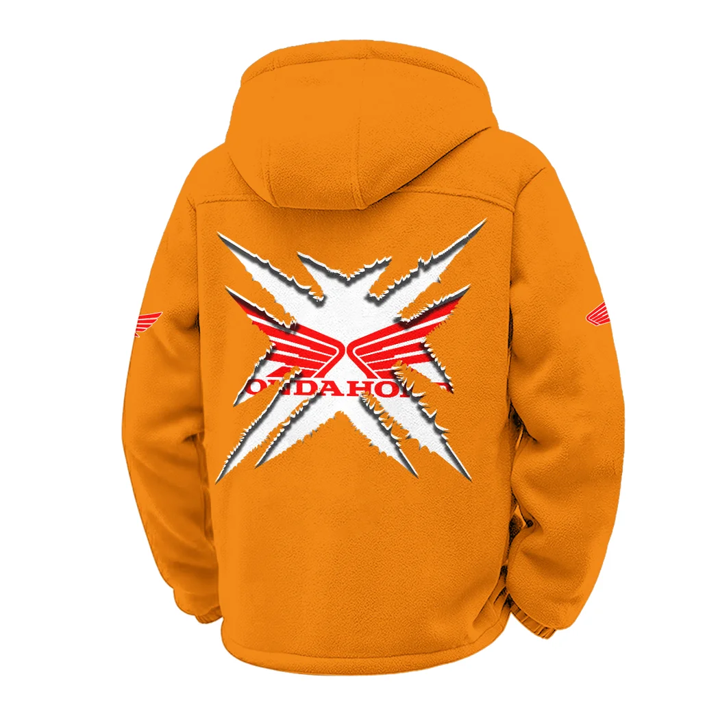 Scooter Winter Fleece Jacket, Premium Fleece Barrier HVN1450HM - Orange - Image 3