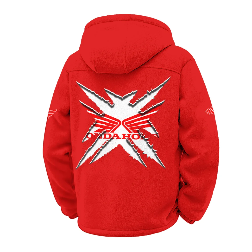Scooter Winter Fleece Jacket, Premium Fleece Barrier HVN1450HM - Red - Image 3