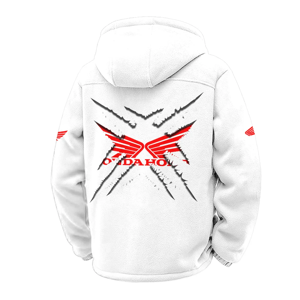 Scooter Winter Fleece Jacket, Premium Fleece Barrier HVN1450HM - White - Image 3