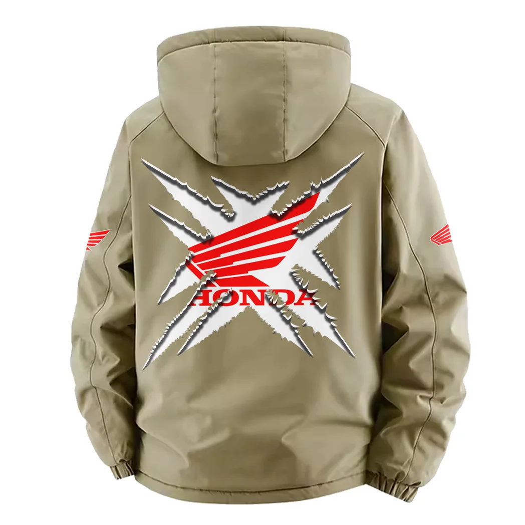 Scooter Fleece Windbreaker Jacket, Breathable Fleece Windwear HVN1450HM - Khaki - Image 4