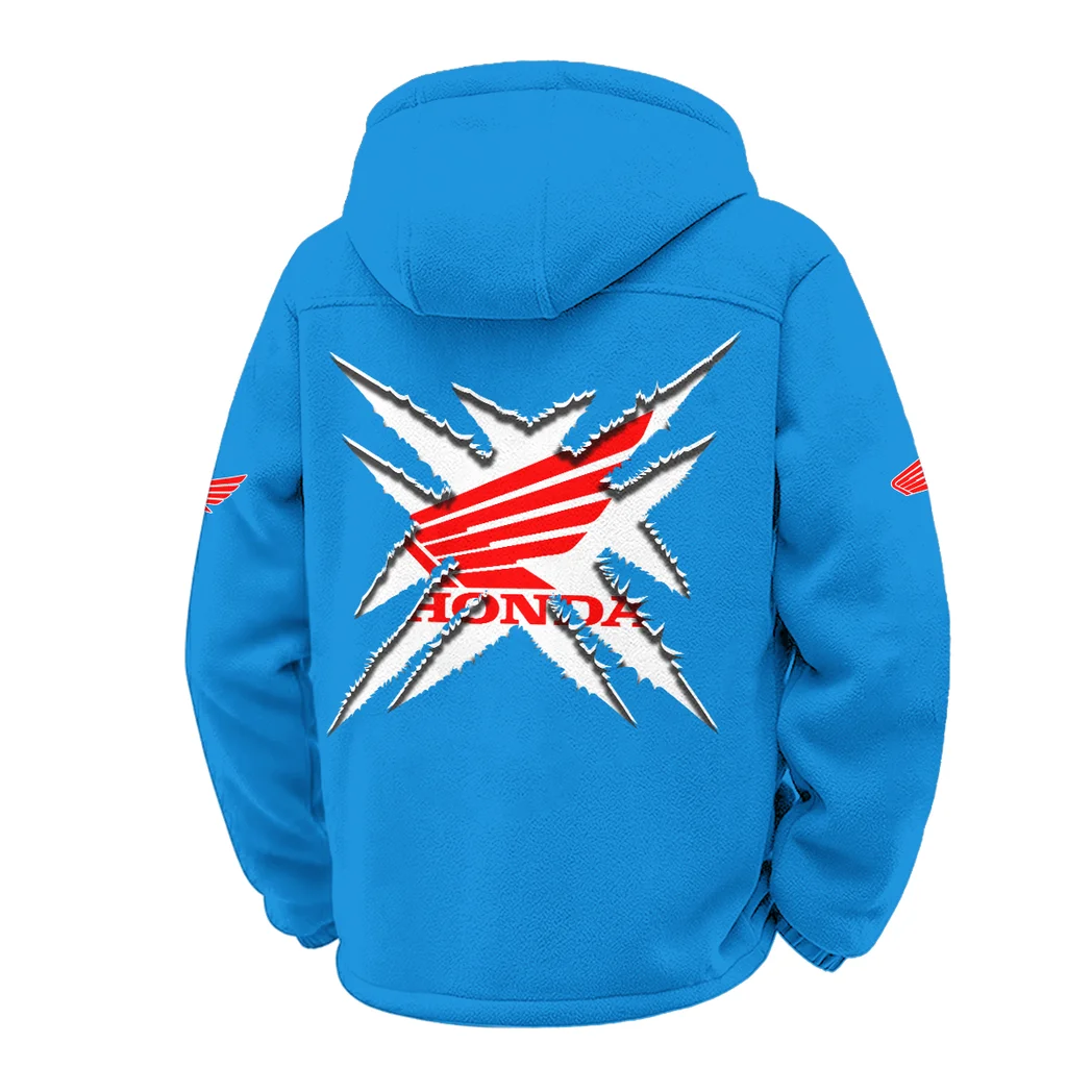 Scooter Winter Fleece Jacket, Sherpa Lined Winter Fleece HVN1450HM - Cyan - Image 3