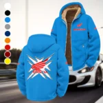 Scooter Winter Fleece Jacket, Sherpa Lined Winter Fleece HVN1450HM - Cyan