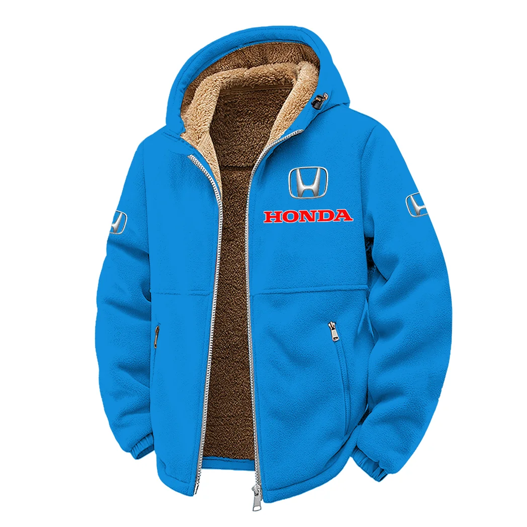 SUV Winter Fleece Jacket, Thermal Winter Fleece HVN1450HO - Cyan - Image 2