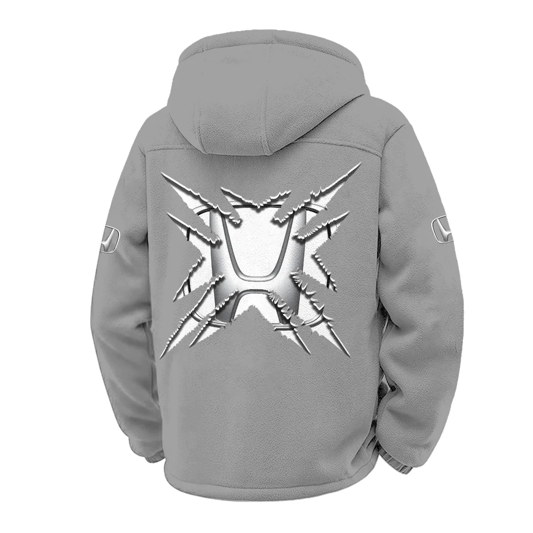 SUV Winter Fleece Jacket, Thermal Winter Fleece HVN1450HO - Grey - Image 3
