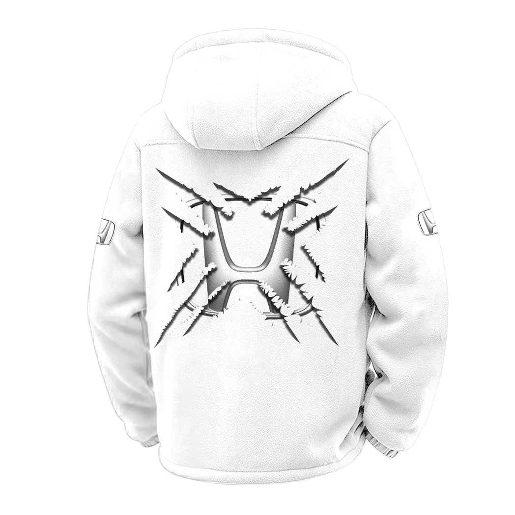 SUV Winter Fleece Jacket, Thermal Winter Fleece HVN1450HO - White - Image 3