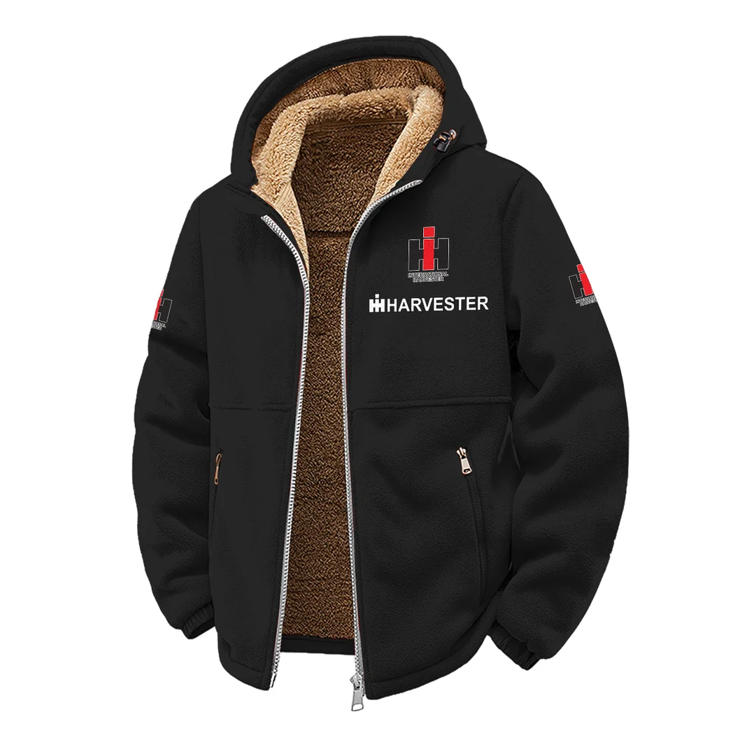 Utility Tractor Winter Fleece Jacket, Extreme Cold Fleece Coat HVN1450IH - Black - Image 2