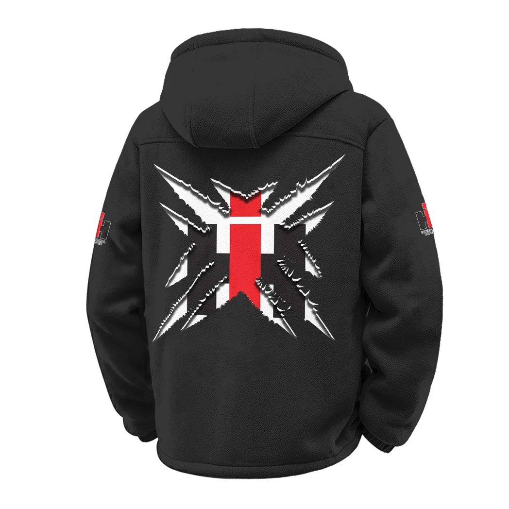 Utility Tractor Winter Fleece Jacket, Extreme Cold Fleece Coat HVN1450IH - Black - Image 3