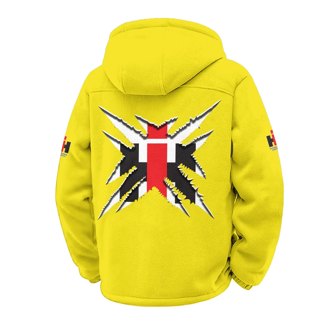 Utility Tractor Winter Fleece Jacket, Extreme Cold Fleece Coat HVN1450IH - Yellow - Image 3