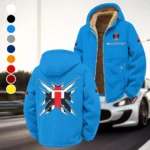 Utility Tractor Winter Fleece Jacket, Extreme Cold Fleece Coat HVN1450IH - Cyan