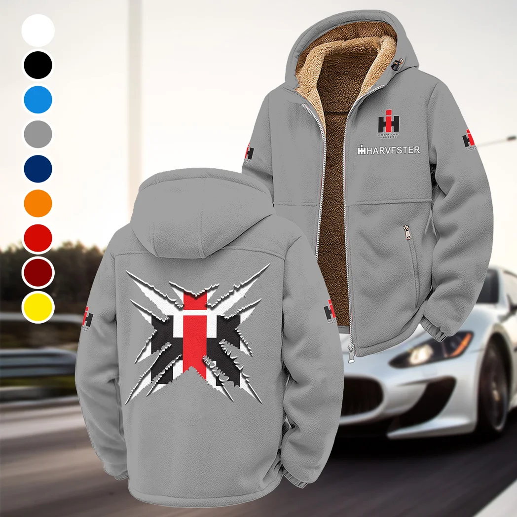 Utility Tractor Winter Fleece Jacket, Extreme Cold Fleece Coat HVN1450IH - Grey