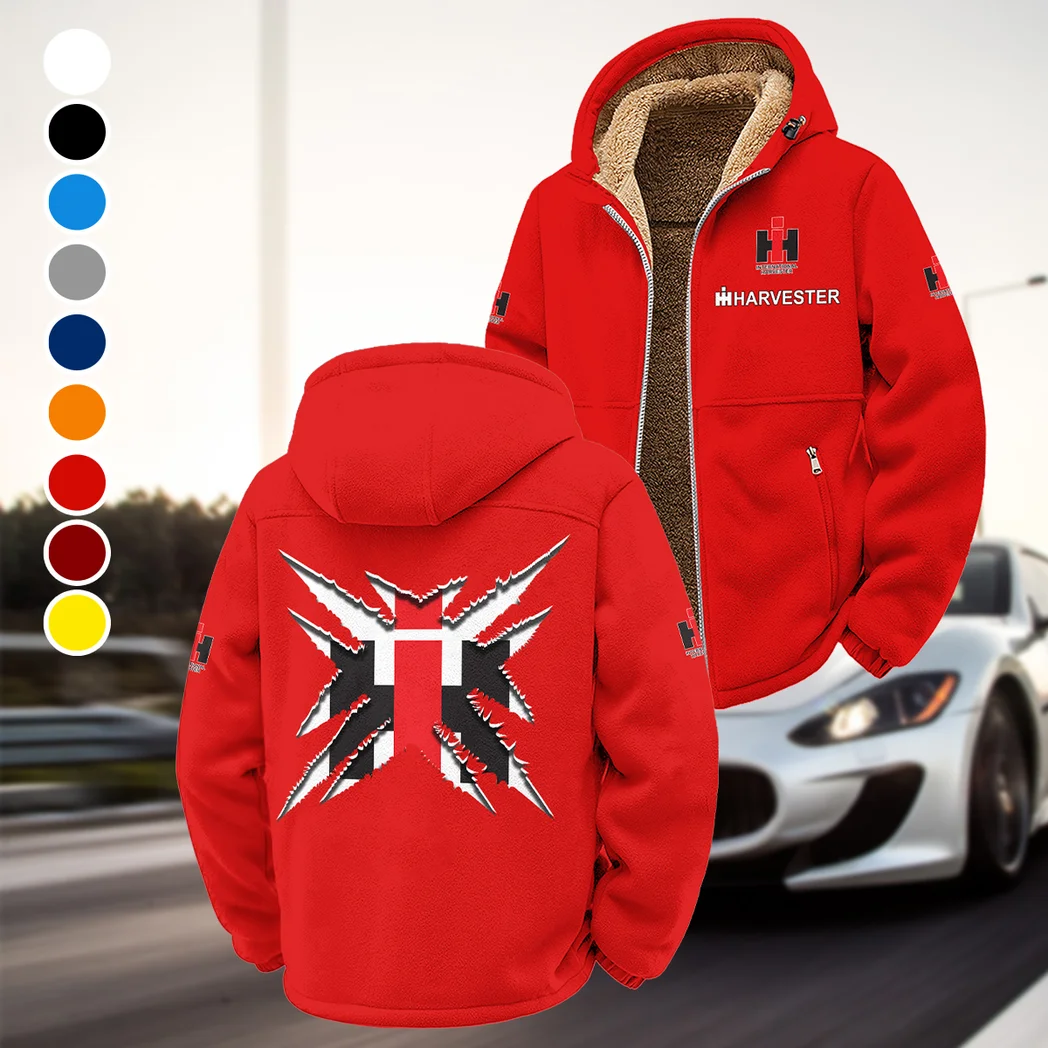 Utility Tractor Winter Fleece Jacket, Extreme Cold Fleece Coat HVN1450IH - Red