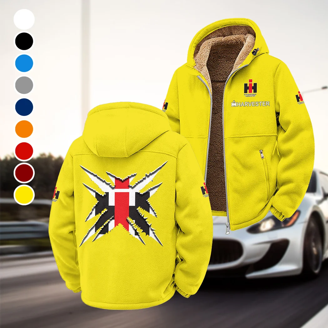 Utility Tractor Winter Fleece Jacket, Extreme Cold Fleece Coat HVN1450IH - Yellow