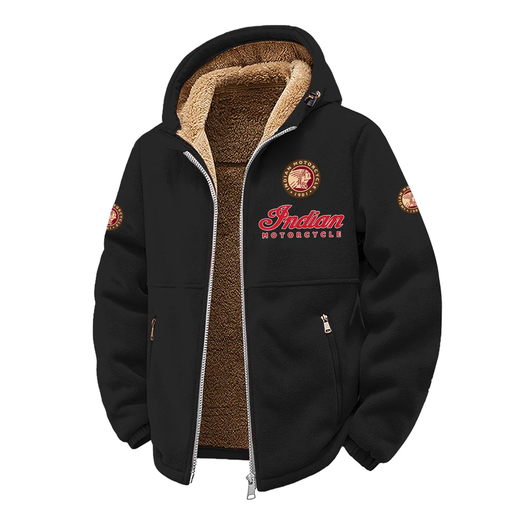 Timeless Road Bike Winter Fleece Jacket, Insulated Sport Hoody HVN1450IM - Black - Image 2