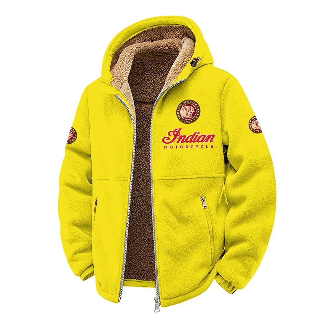 Timeless Road Bike Winter Fleece Jacket, Insulated Sport Hoody HVN1450IM - Yellow - Image 2