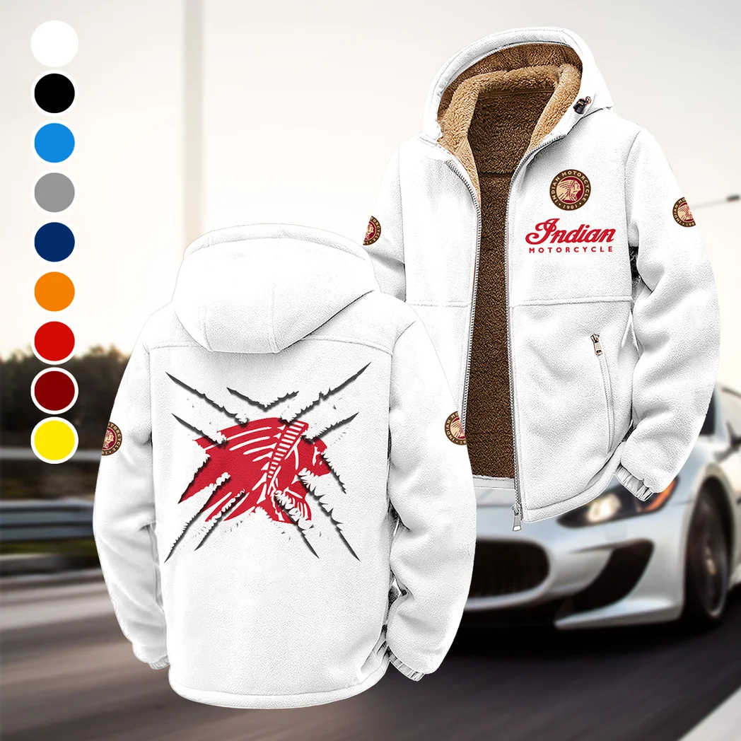 Timeless Road Bike Winter Fleece Jacket, Insulated Sport Hoody HVN1450IM - White