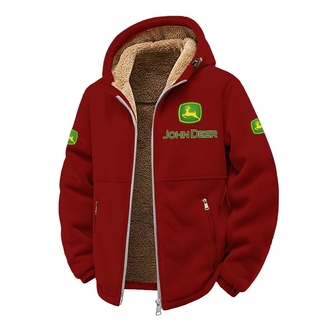 Farming Vehicle Winter Fleece Jacket, Deep Winter Comfort Fleece HVN1450JD - Wine - Image 2